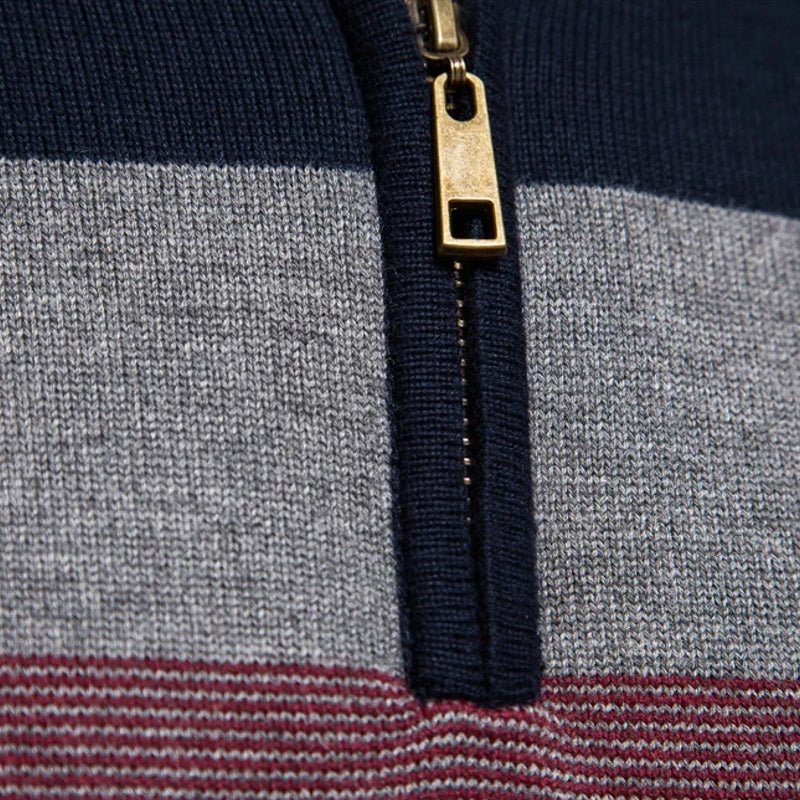 Casual Zipper Mock Neck Sweater for Men - Image 9