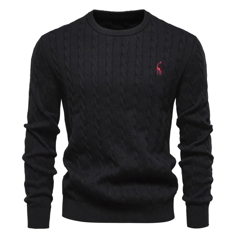 Round Neck Classic Twist Patterned Pullover Knitted - Image 10