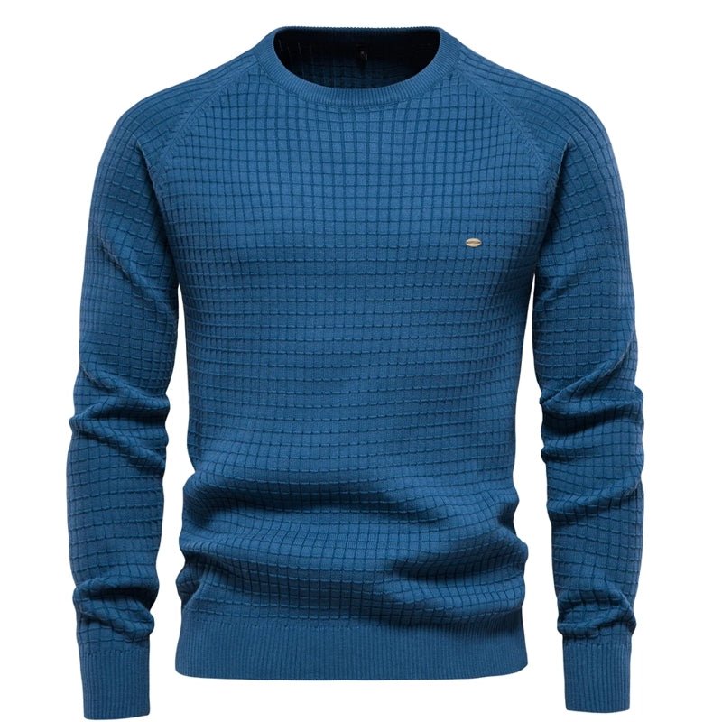 Cotton Men Sweaters Solid Color O Neck - Image 2