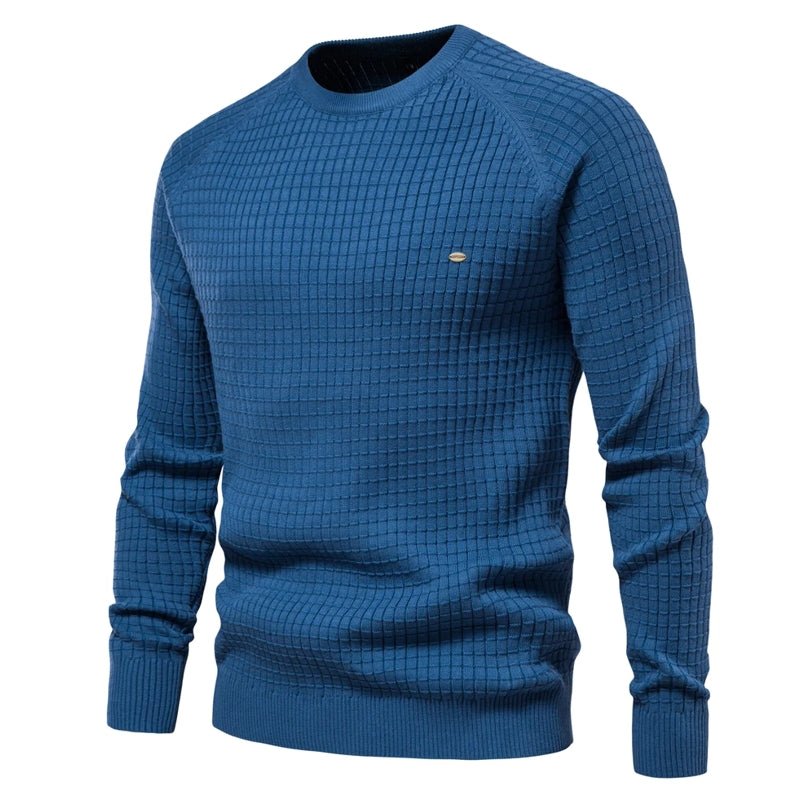Cotton Men Sweaters Solid Color O Neck - Image 3