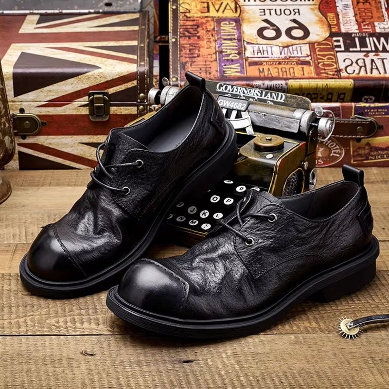Genuine Cow Leather Men Dress Shoes - Image 2