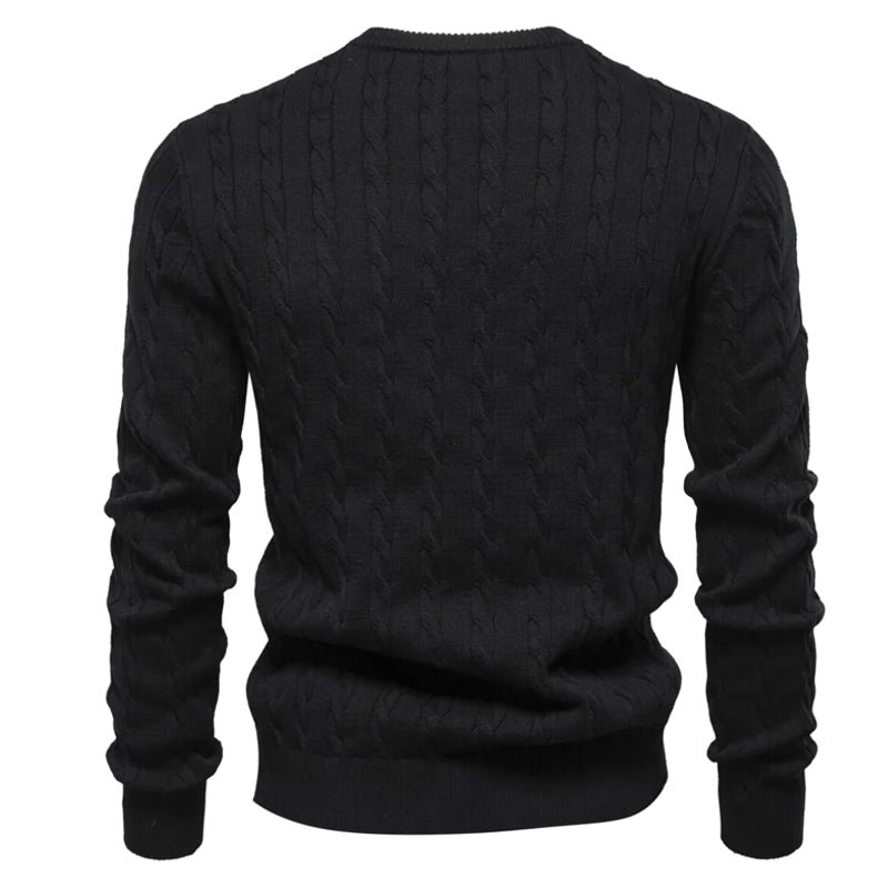 Round Neck Classic Twist Patterned Pullover Knitted - Image 11