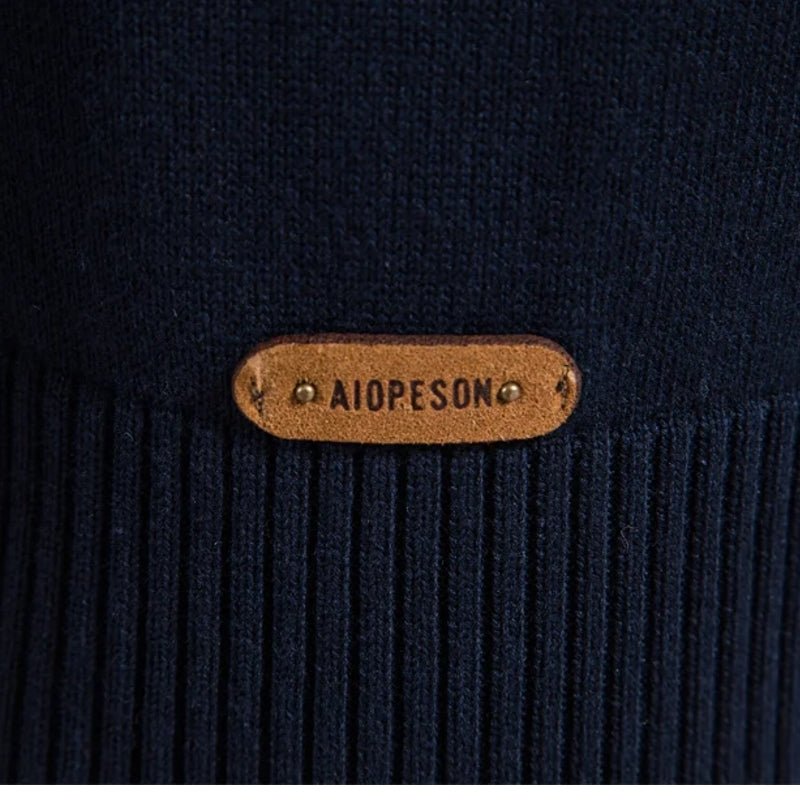 Casual Zipper Mock Neck Sweater for Men - Image 12