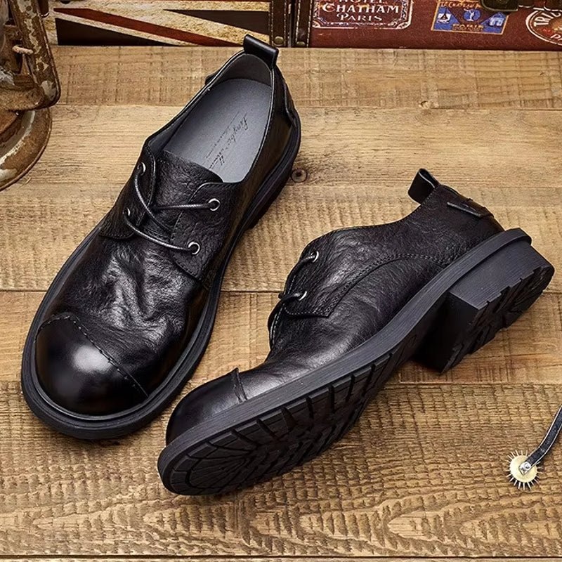 Genuine Cow Leather Men Dress Shoes - Image 9