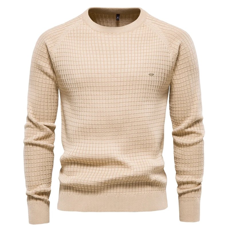 Cotton Men Sweaters Solid Color O Neck - Image 5
