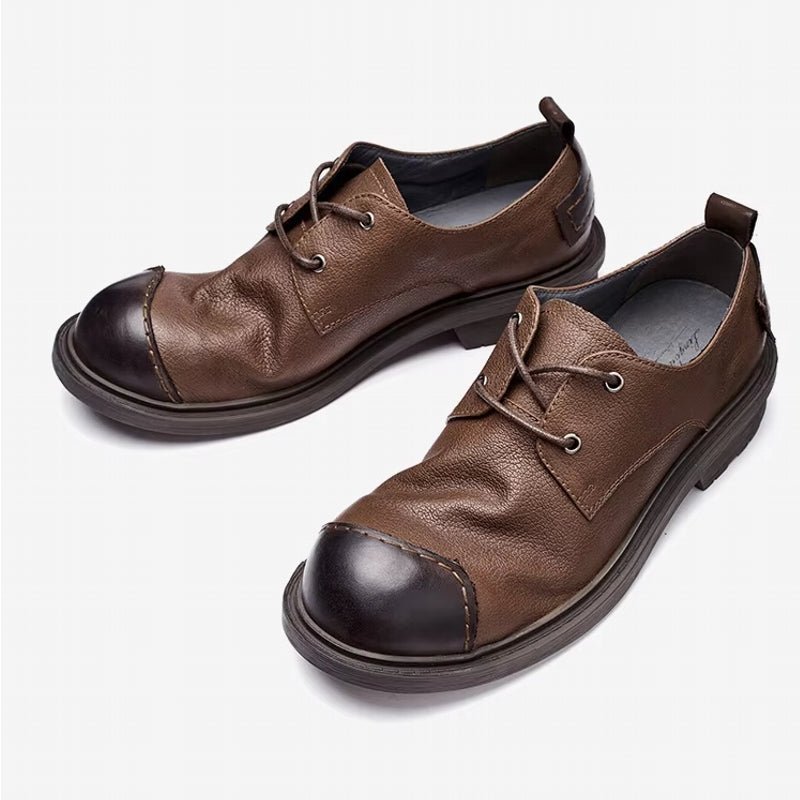 Genuine Cow Leather Men Dress Shoes - Image 12