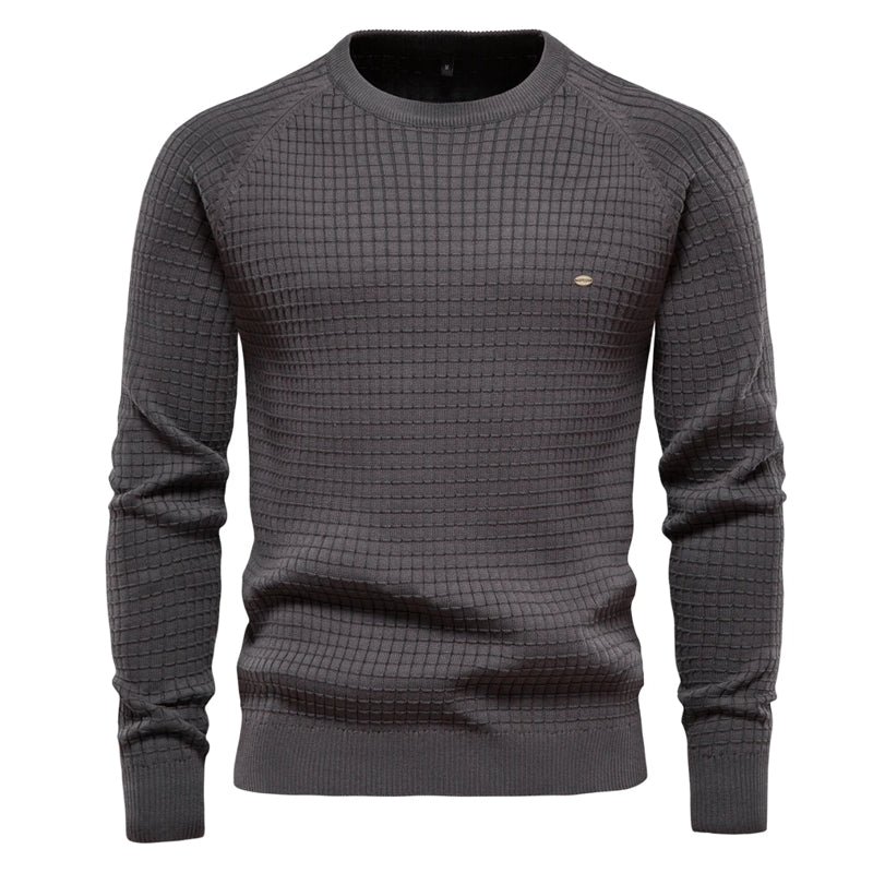 Cotton Men Sweaters Solid Color O Neck - Image 7