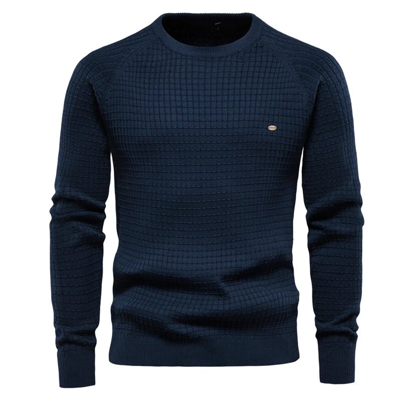 Cotton Men Sweaters Solid Color O Neck - Image 8