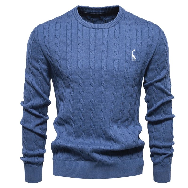Round Neck Classic Twist Patterned Pullover Knitted - Image 12