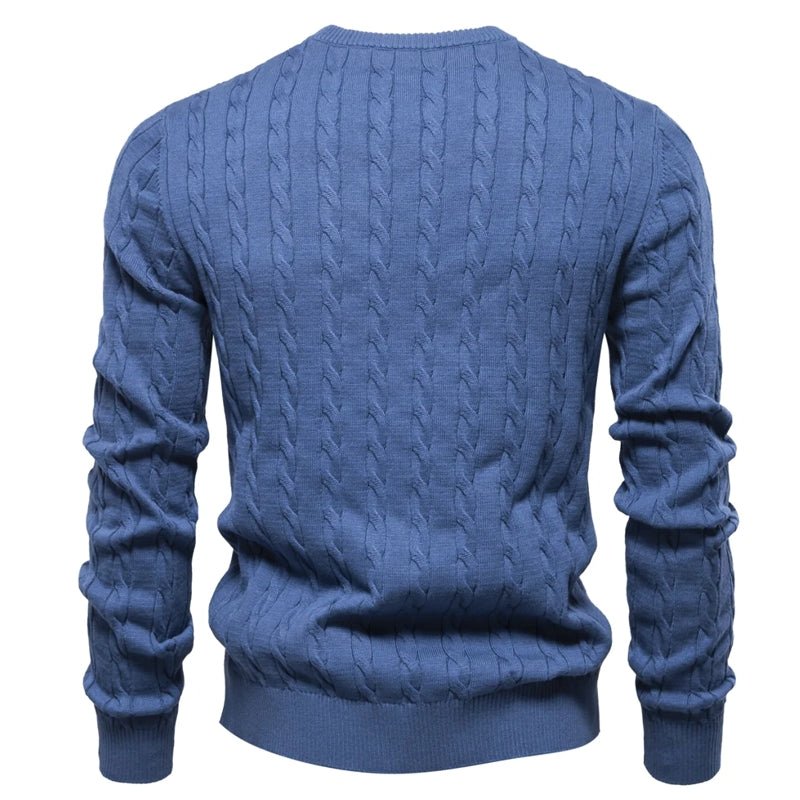 Round Neck Classic Twist Patterned Pullover Knitted - Image 13