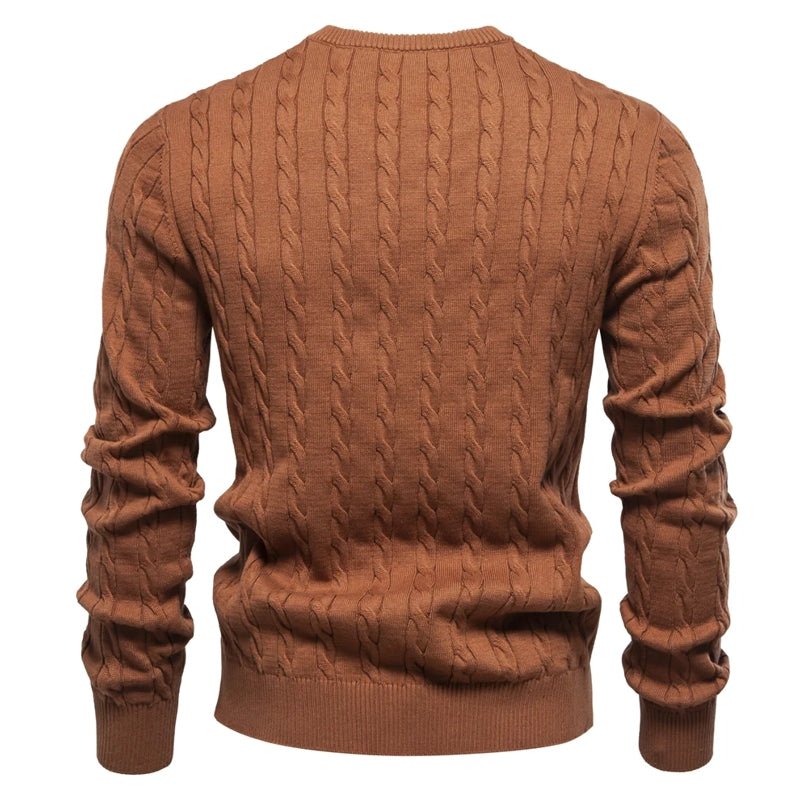 Round Neck Classic Twist Patterned Pullover Knitted - Image 15