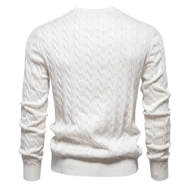 Round Neck Classic Twist Patterned Pullover Knitted - Image 17