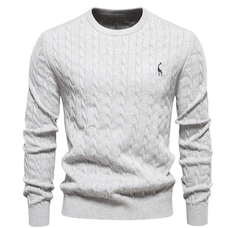 Round Neck Classic Twist Patterned Pullover Knitted - Image 18