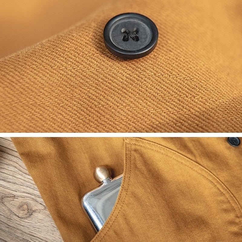 Men Work Wear Cotton Coats Multi Pocket Jacket - Image 8
