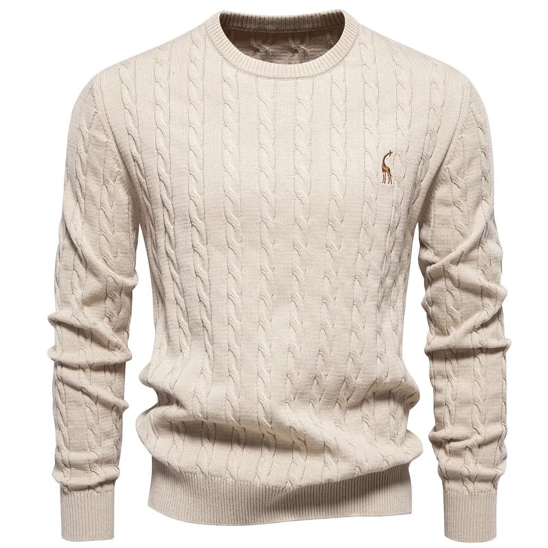 Round Neck Classic Twist Patterned Pullover Knitted - Image 20