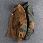 Retro Trend Youth Thin Coat Washed Grain Woven Cotton Shirt