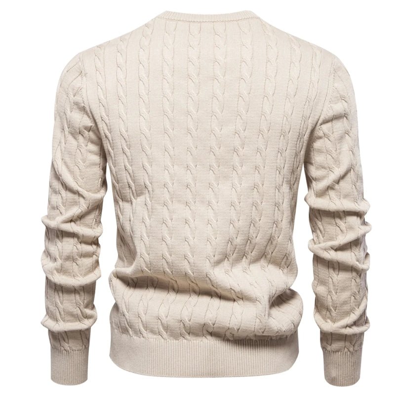 Round Neck Classic Twist Patterned Pullover Knitted - Image 21