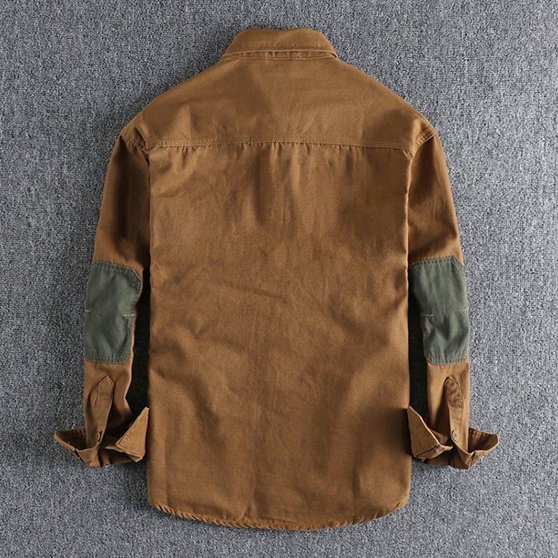 Retro Trend Youth Thin Coat Washed Grain Woven Cotton Shirt - Image 6