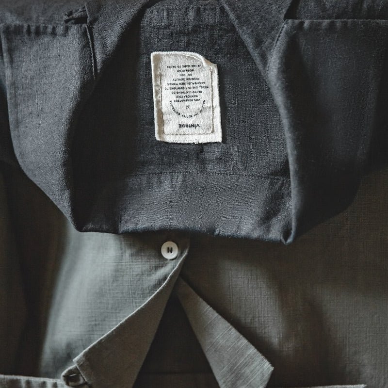 Cuban Collar Linen Shirt Man Japanese Retro Loose Male Clothing - Image 3