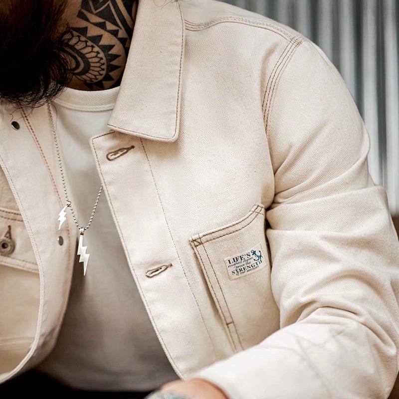 Cotton Lapel Jackets Multi-pocket Short Parkas - Image 9