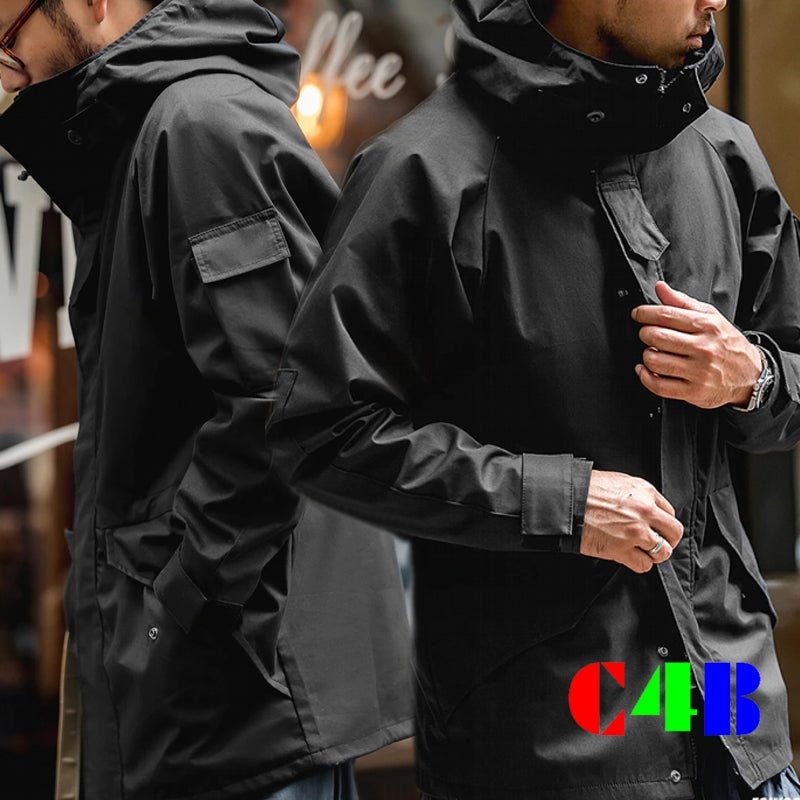 Sports Hooded Jacket Motorcycle Black Windbreaker - Image 3