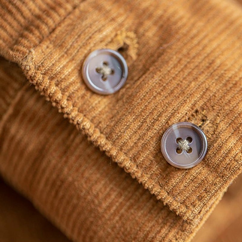 Men Vintage Corduroy Shirt Jacket - Image 9
