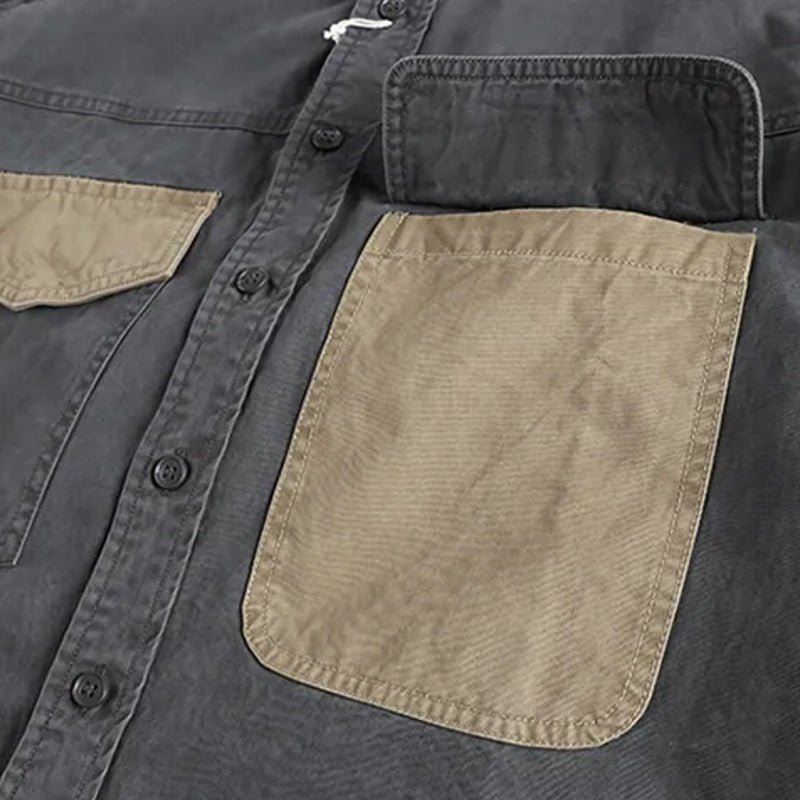 Men Vintage Jacket Casual Loose Shirt - Image 4