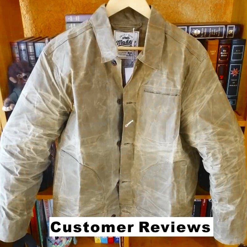 Canvas Oil Wax Men Jackets Khaki Retro Multi-pocket - Image 10