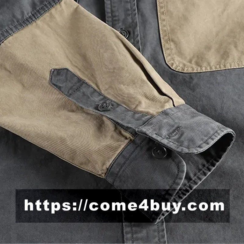Men Vintage Jacket Casual Loose Shirt - Image 7