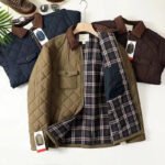 Classic Check Clamp Cotton Winter Men Jacket