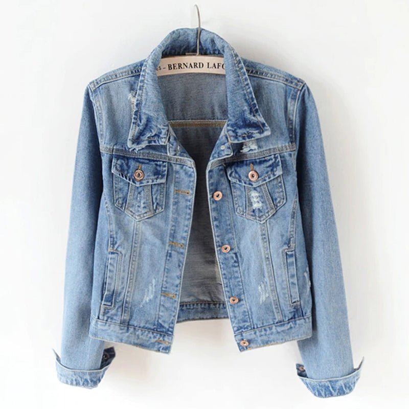 Unisex Jean Jacket Casual Basic Outerwear