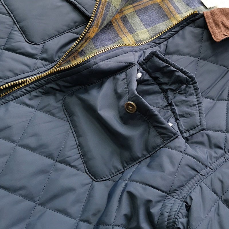 Classic Check Clamp Cotton Winter Men Jacket - Image 8