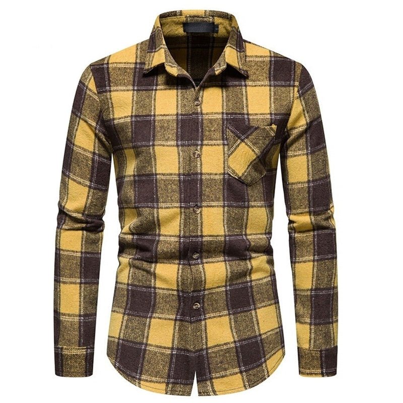 Trend Thick Warm Wool Flannel Casual Long Sleeve Shirt - Image 3
