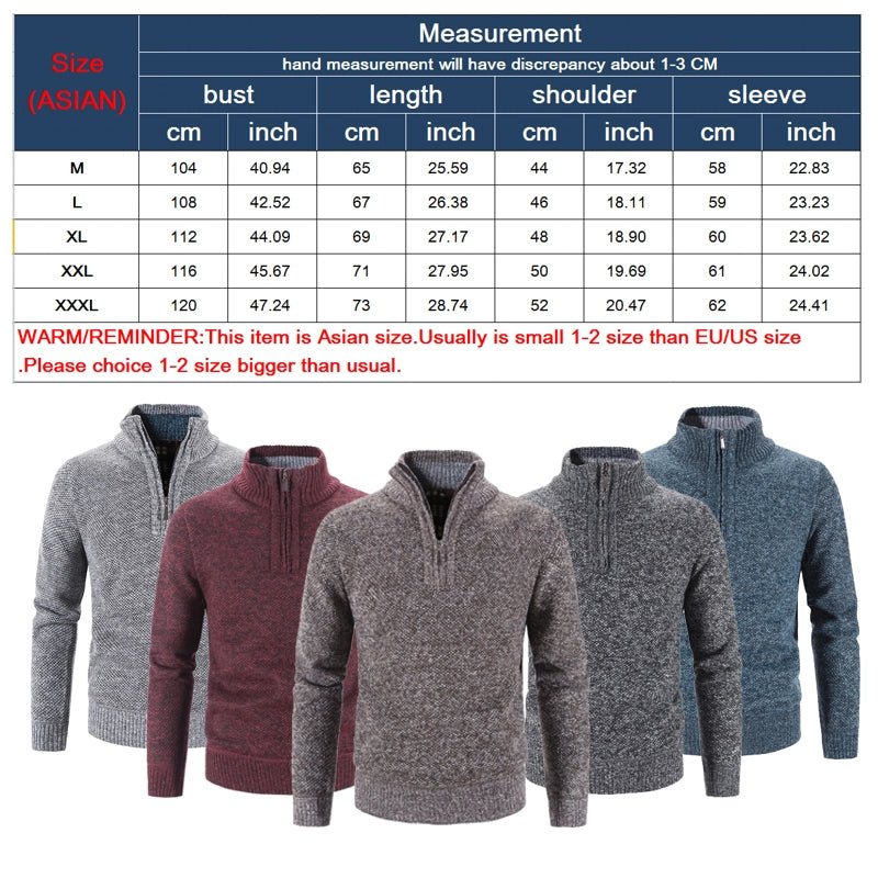 Warm Pullover Quality Male Slim Knitted Wool Sweaters - Image 5
