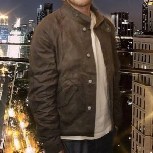 Retro Cotton Stand Collar Oil Waxed Jacket