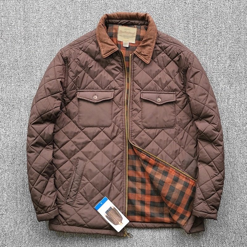 Classic Check Clamp Cotton Winter Men Jacket - Image 6