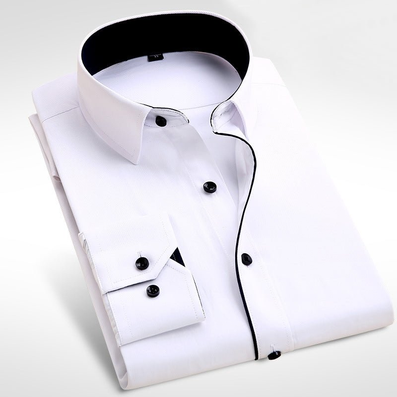 Men Business Classic Striped Tuxedo Shirts - Image 5