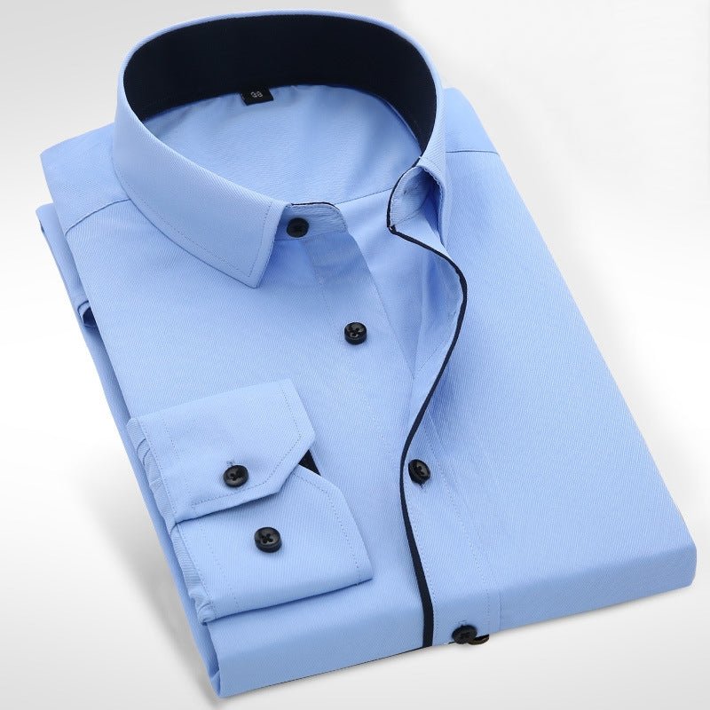 Men Business Classic Striped Tuxedo Shirts - Image 6
