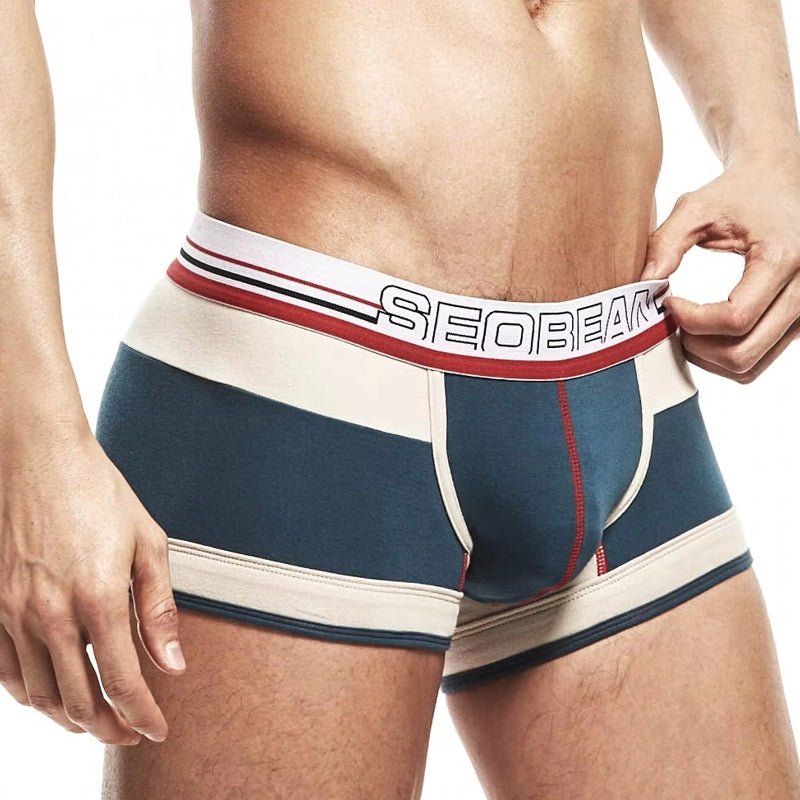Men Cotton Medium Low Waist Flat Angle Underwear - Image 5