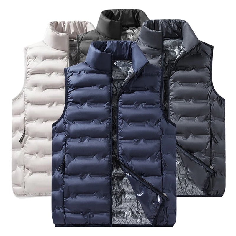 Stylish warm waistcoat vest combines comfort