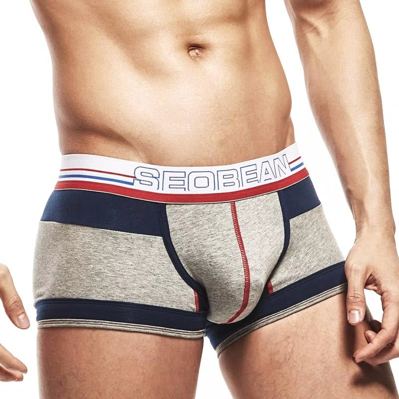 Men Cotton Medium Low Waist Flat Angle Underwear - Image 6