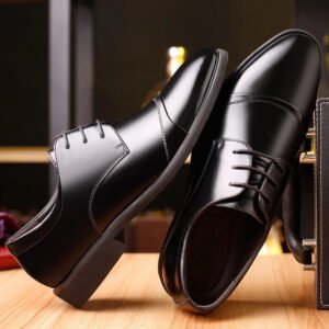 Men Formal Elevator Shoes Invisible 6cm Split Leather Shoes