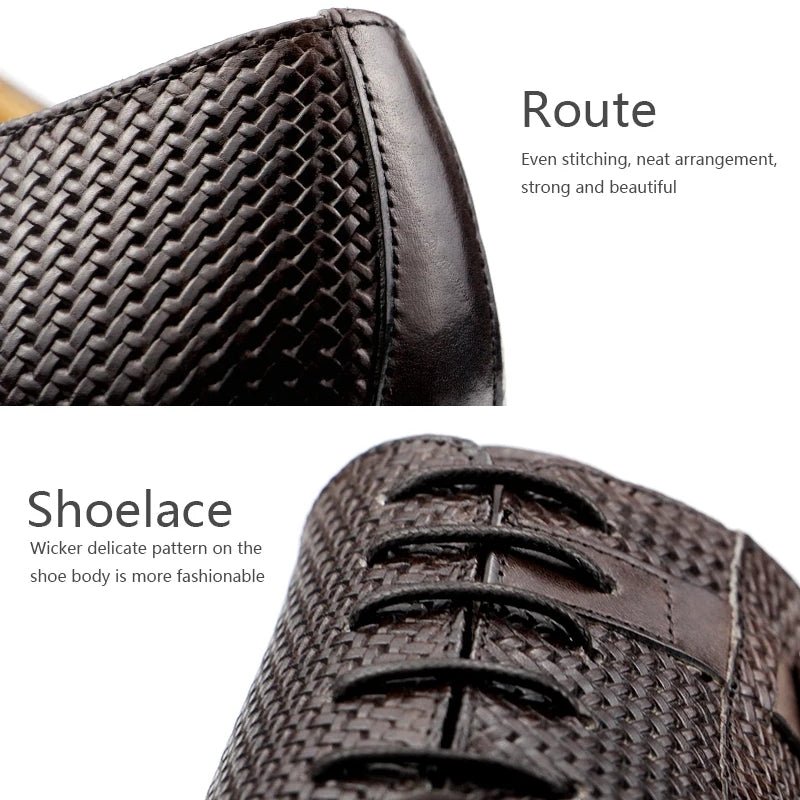 Exquisite Metal Buckle Genuine Leather Men Business Shoes - Image 12
