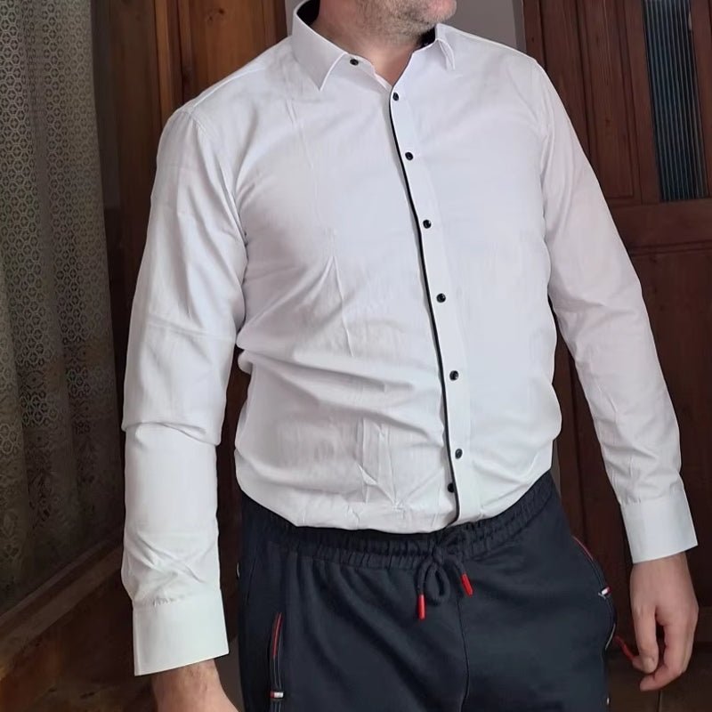 Men Business Classic Striped Tuxedo Shirts