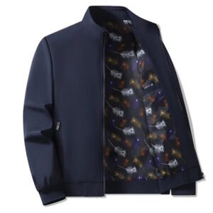 Men Stand Collar Windbreaker Sport Coat