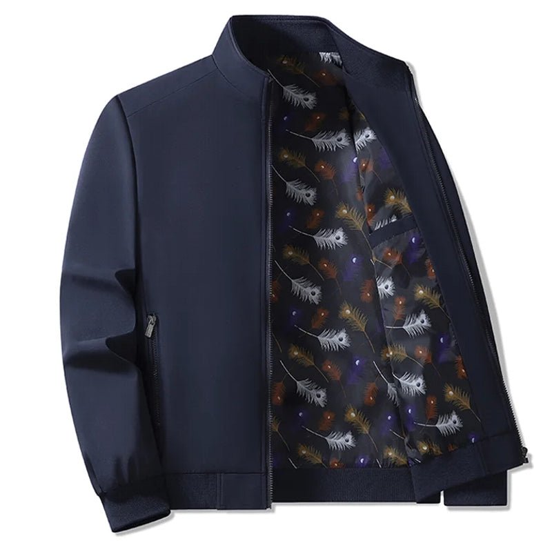 Men Stand Collar Windbreaker Sport Coat