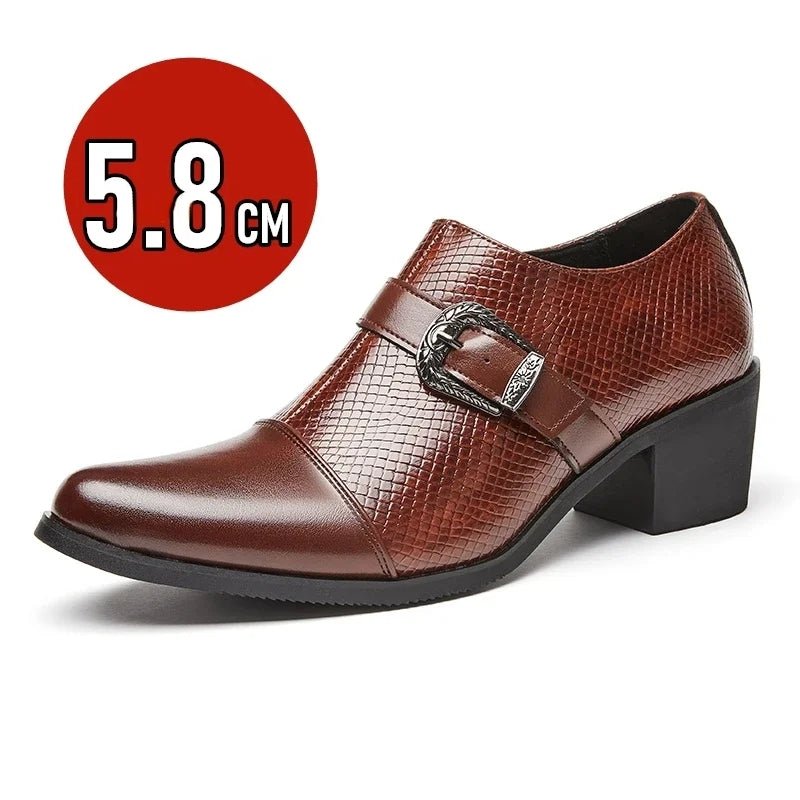 Fashion Vintage High Heel Heightening Oxfords Pointed Toe - Image 2