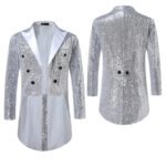 Men's Luxury Sequined Tuxedo Jacket - British Style Coat