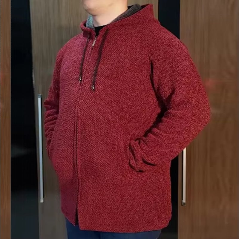 Warm Zipper Medium Long Cardigan Sweaters - Image 2