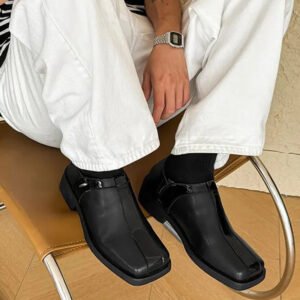 Fashion Men Loafers Platform Wedges Heel Slip On